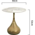 Odkládací stolek Modig 50 cm zlatý/mramor