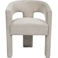 Designové čalouněné jídelní křeslo Leith taupe