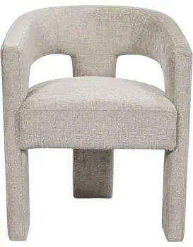 Designové čalouněné jídelní křeslo Leith taupe