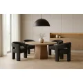Designové čalouněné jídelní křeslo Leith černé