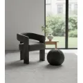 Designové čalouněné jídelní křeslo Leith černé