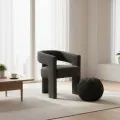 Designové čalouněné jídelní křeslo Leith černé