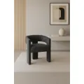 Designové čalouněné jídelní křeslo Leith černé
