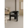 Designové čalouněné jídelní křeslo Leith černé