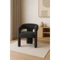 Designové čalouněné jídelní křeslo Leith černé
