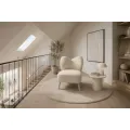 Designové křeslo Leith lounge bouclé béžové