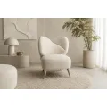 Designové křeslo Leith lounge bouclé béžové