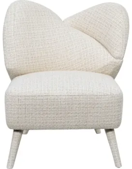 Designové křeslo Leith lounge bouclé béžové