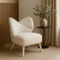 Designové křeslo Leith lounge bouclé béžové