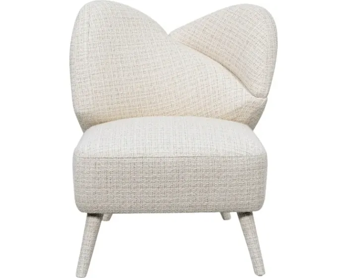 Designové křeslo Leith lounge bouclé béžové