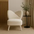 Designové křeslo Leith lounge bouclé béžové