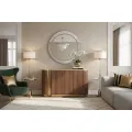 Komoda Stilig ST917 158 cm ořech/zlatá/travertin