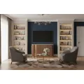 Komoda Stilig ST917 158 cm ořech/zlatá/travertin