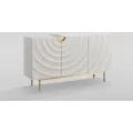 Komoda Stilig ST321 150 cm ecru/zlatá/mramor