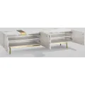 TV stolek Stilig ST320 200 cm ecru/zlatý/mramor