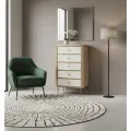 Komoda Stilig ST911 80 cm slonovinová/zlatá