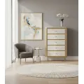 Komoda Stilig ST911 80 cm slonovinová/zlatá