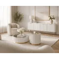 TV stolek Stilig ST709 200 cm bílý/zlatý