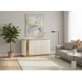 Komoda Stilig ST917 158 cm ecru/zlatá/mramor