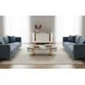 Komoda Stilig ST920 140 cm bílá/zlatá/mramor