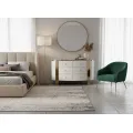 Komoda Stilig ST920 140 cm bílá/zlatá/mramor
