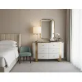 Komoda Stilig ST920 140 cm bílá/zlatá/mramor