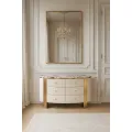 Komoda Stilig ST920 140 cm bílá/zlatá/mramor