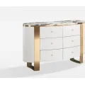 Komoda Stilig ST920 140 cm bílá/zlatá/mramor