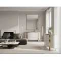 Komoda Stilig ST920 140 cm bílá/zlatá/mramor
