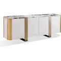 Komoda Stilig ST921 200 cm bílá/zlatá/mramor