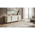 Komoda Stilig ST921 200 cm bílá/zlatá/mramor