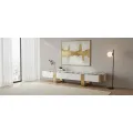 TV stolek Stilig ST922 200 cm bílý/zlatý/mramor