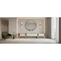 TV stolek Stilig ST922 200 cm bílý/zlatý/mramor