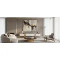 TV stolek Stilig ST922 200 cm bílý/zlatý/mramor