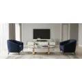 TV stolek Stilig ST922 200 cm bílý/zlatý/mramor
