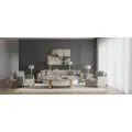 Konferenční stolek Stilig SR923 150 cm bílý/zlatý/mramor