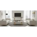 Konferenční stolek Stilig SR923 150 cm bílý/zlatý/mramor
