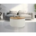 Konferenční stolek Stilig ST580 80 cm z masivu ecru/jilm