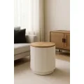 Odkládací stolek Stilig ST581 40 cm z masivu ecru/jilm