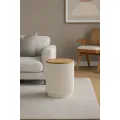 Odkládací stolek Stilig ST581 40 cm z masivu ecru/jilm