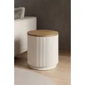 Odkládací stolek Stilig ST581 40 cm z masivu ecru/jilm