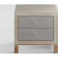 Noční stolek Stilig ST901 55 cm ekokůže zlatý/šampaňský