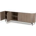 Komoda Silario 220 cm ořech/mramor