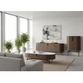 Komoda Silario 220 cm ořech/mramor