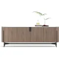 Komoda Silario 220 cm ořech/mramor
