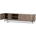 TV stolek Silario 220 cm ořech/mramor