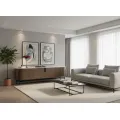 TV stolek Silario 220 cm ořech/mramor