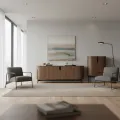 Komoda Silario 95 cm ořech/mramor