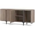 Komoda Sileno 200 cm ořech/černá
