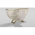 Designová komoda Stilig ST309 140 cm bílý/zlatý/mramor